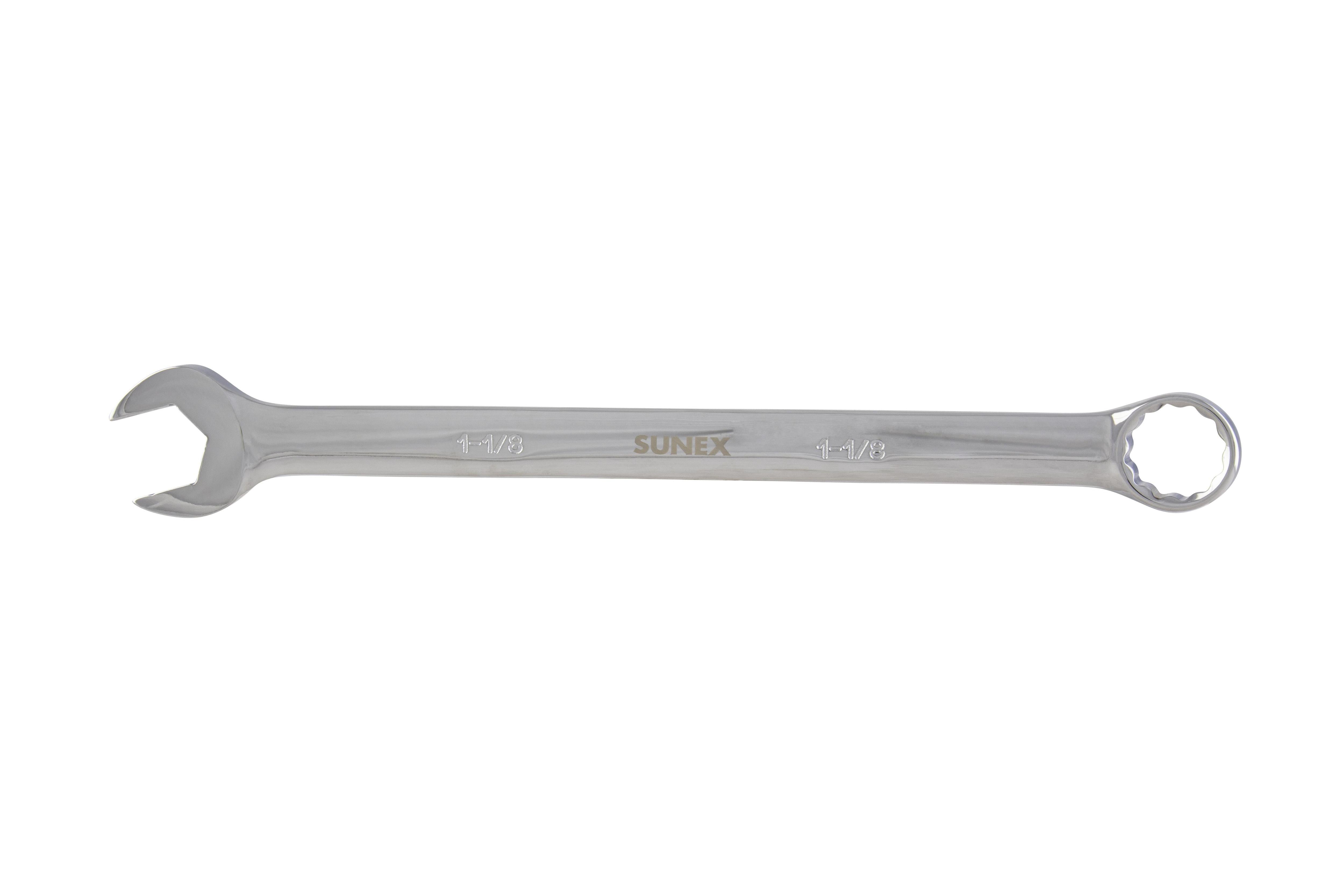 Sunex Tools 991536A 1-1/8" Full Polished Combination Wrench, fully polished drop forged alloy steel, SAE, V-groove design