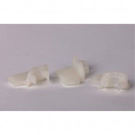 Coats 8183374 Motorcycle Duckhead Protective Cover Booties 12PK - three white plastic protective covers on white background