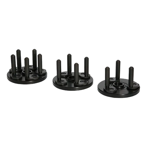 Coats 85610104 OEM Adjustable Pin Plate Set 40mm ID - three assembled pin plates with pins extended