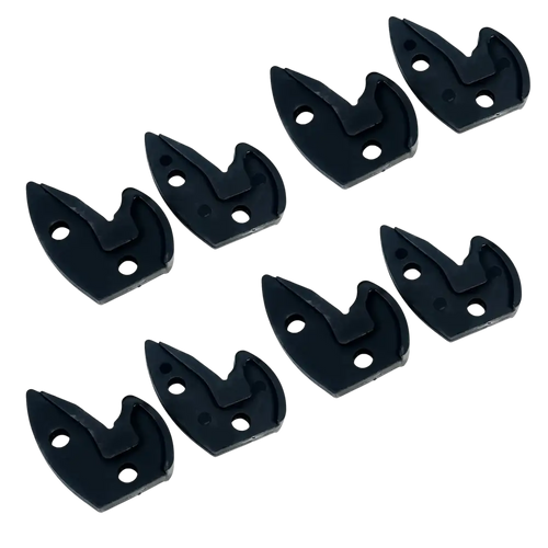 Coats 8560716108 Grip-Max Plus Replacement Black Grips 8/Bag scattered view showing all 8 pieces
