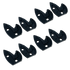 Coats 8560716108 Grip-Max Plus Replacement Black Grips 8/Bag scattered view showing all 8 pieces