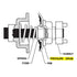 Coats 8308642 Pressure Drum assembly diagram showing spring, cone, rim, and hubnut positions