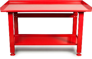 Titan Tools 21006 Professional Workbench Red with lower storage shelf