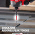 Milwaukee SHOCKWAVE Impact Duty bit in action driving a screw into metal - SHOCKZONE absorbs peak torque