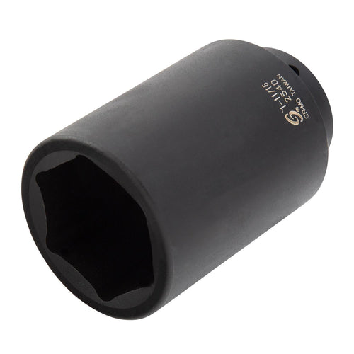 Sunex Tools 254D 1/2" Drive 1-11/16" 6-Point Deep Impact Socket in black phosphate finish