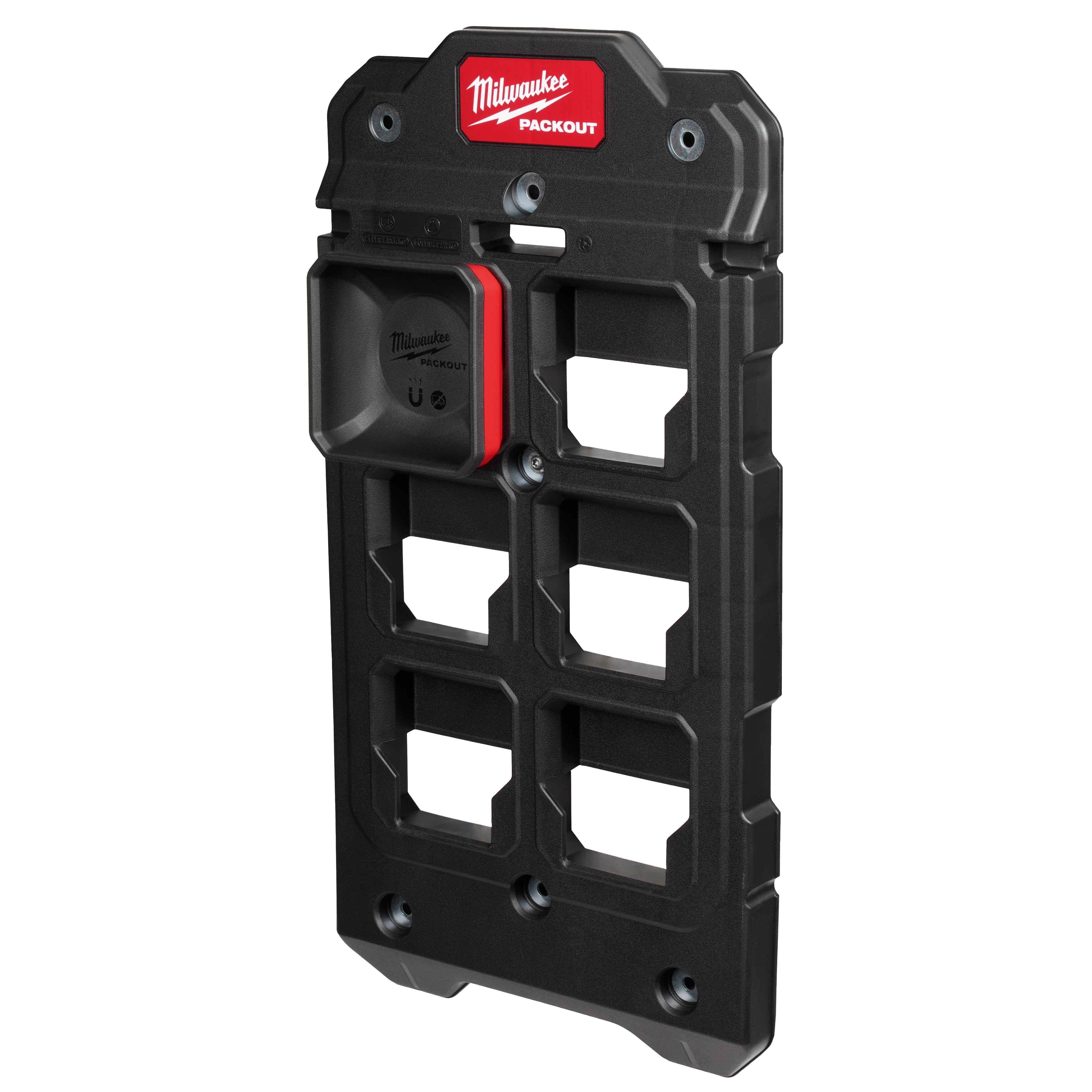 Milwaukee Tool PACKOUT Magnetic Bin with fasteners and accessories stored