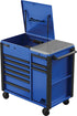 Homak BL06044090 44-In RS Pro 9-Drawer Flip Top Power Service Cart - Blue