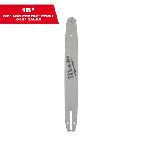 Milwaukee Tool 48-09-3001 16" 3/8" Low Profile Pitch .043" Gauge Guide Bar