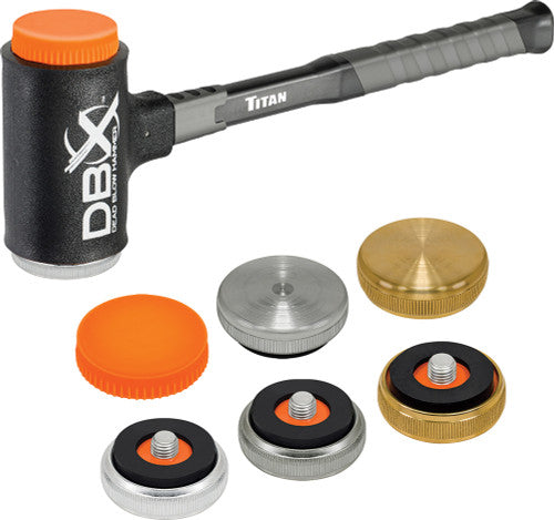 Titan Tools 63634 28 Oz. DBX™ Dead Blow Hammer Set with 4 Different Material Replaceable Striking Faces - MPR Tools & Equipment