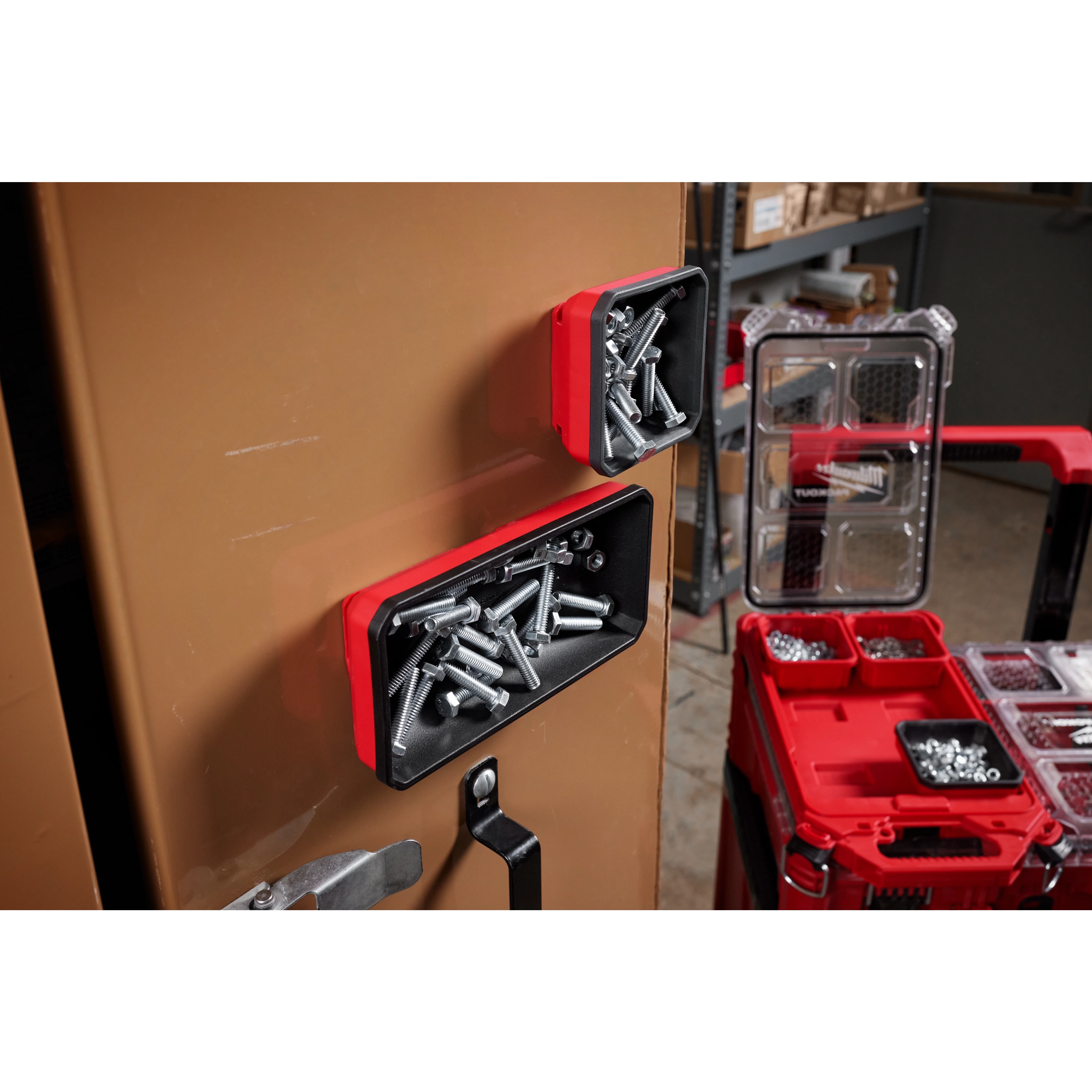Milwaukee Tool PACKOUT Magnetic Bin modular system compatibility view