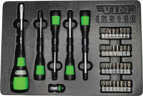 VIM Tools IRS100 39-pc Interchangeable Ratcheting Screwdriver Set - MPR Tools & Equipment