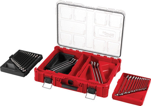 Milwaukee Tool 48-22-9485 30pc Metric & Sae Combination Wrench Set W/ Packout™ Organizer - MPR Tools & Equipment