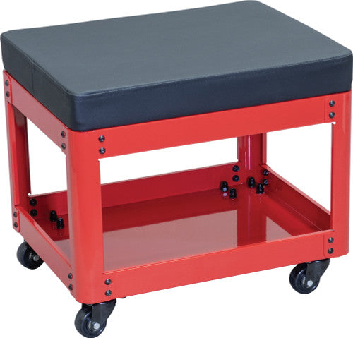 Lisle 92202 300 Lb Cap. Heavy Duty Steel Creeper Seat, 2" Seat Pad, Tool Tray, 19" L X 14.5" W X 16-1/4" H - MPR Tools & Equipment