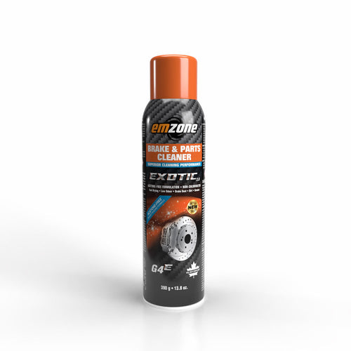 Emzone 45215 G4E Exotic 2.0 Brake & Parts Cleaner 390g spray can, acetone-free VOC2024 formula