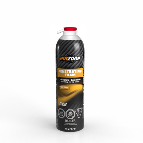 Emzone 45028 Penetrating Foam 445g aerosol can with 360-degree spray valve, No Drip formula for loosening rusted or sticky parts