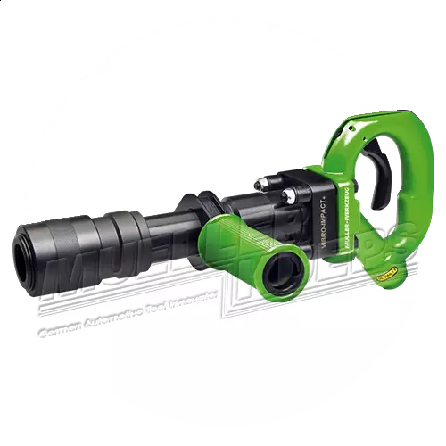 Mueller-Kueps EQ-290 300 Heavy Duty VIBRO-IMPACT Air Hammer in green and black, 15mm HEX drive, side view