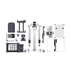 Autel CVMALDWT CV ADAS LDW MA600 Calibration Package with MS909CV tablet, complete kit contents laid out including mobile frame, lasers, targets, patterns, and reflector