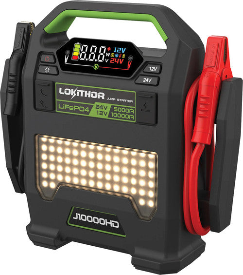 KPS J10000HD H-D FC - 12V/10,000A & 24V/5,000A Heavy-Duty Truck Jump Starter & Power Bank, 1000 Lumen Flashlight - MPR Tools & Equipment