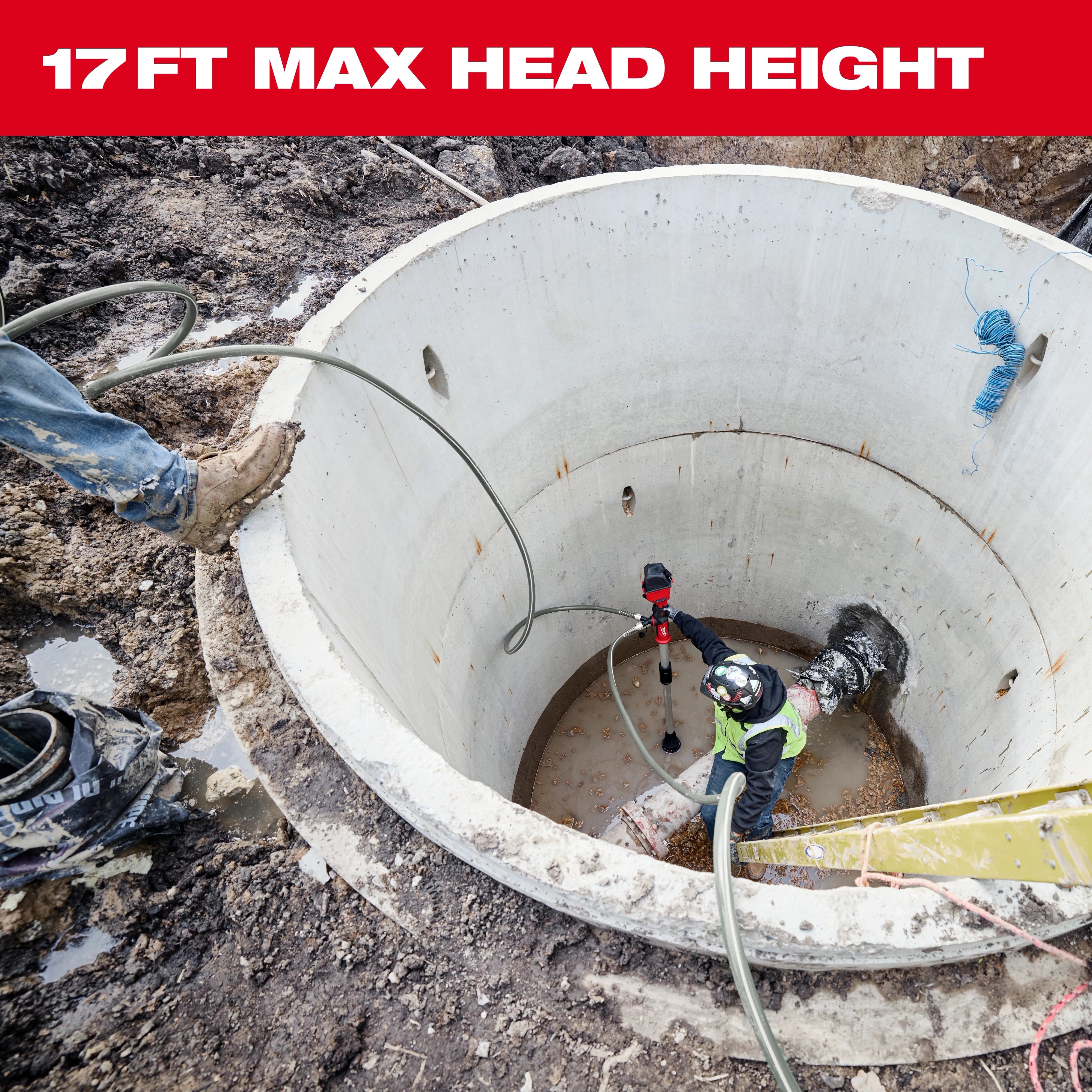 Milwaukee Tool 2940-20 M18 Brushless Stick Transfer Pump feature callout view