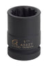 Sunex Tools 432ZT 3/4" Drive 1" 12-Point Thin Wall Impact Socket in CR-MO Steel with Black Phosphate Finish
