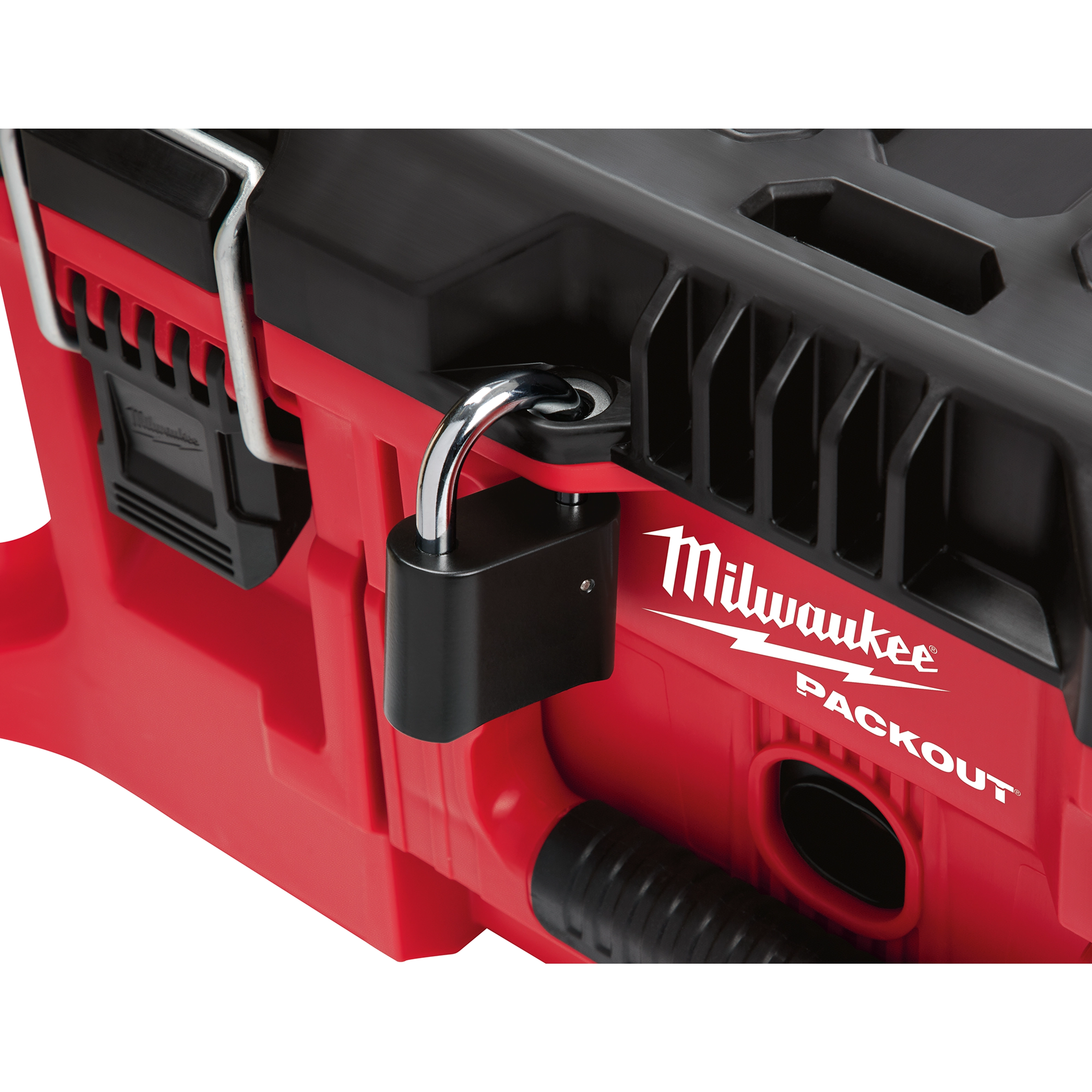 Milwaukee PACKOUT Large Tool Box interior organizer tray detail