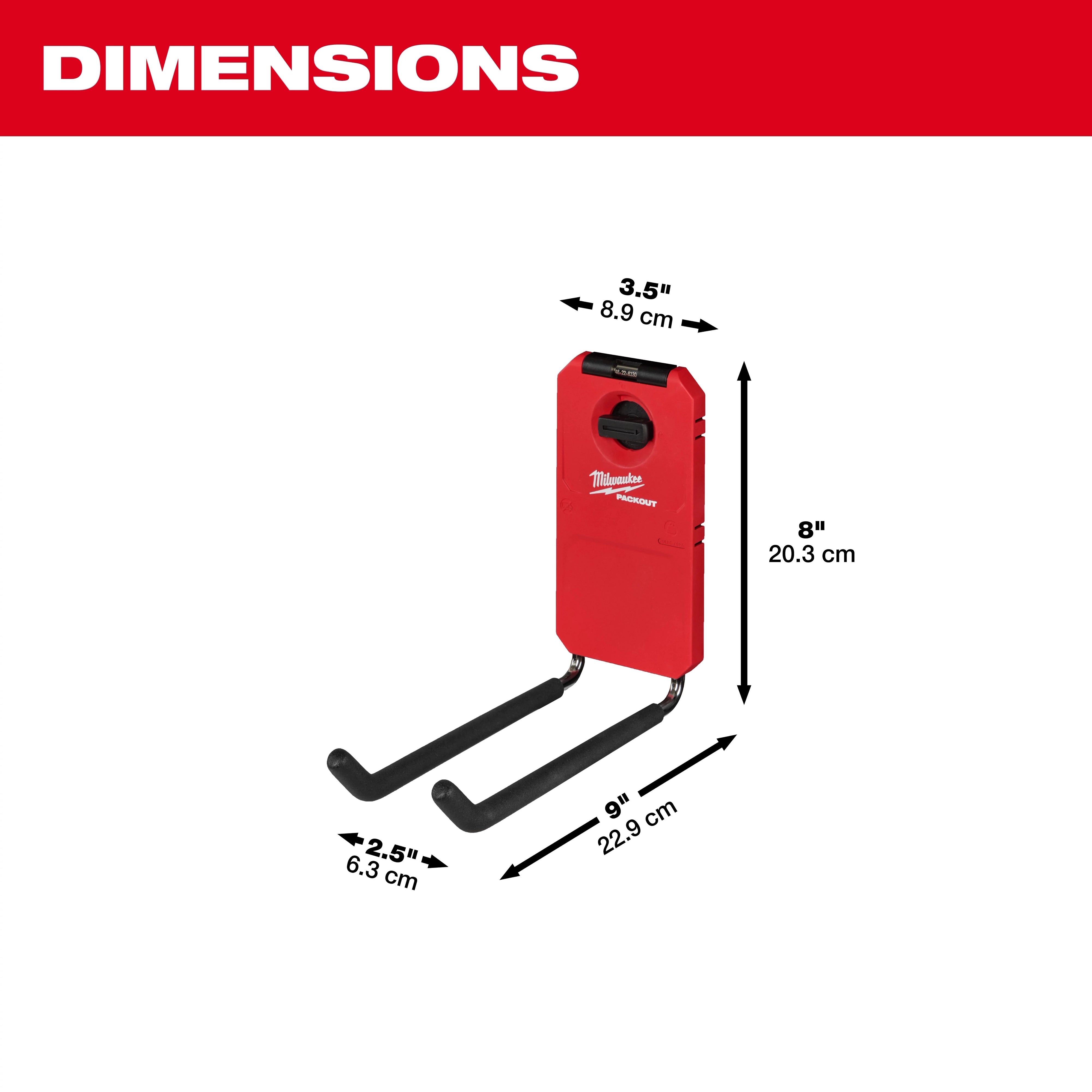 Milwaukee Tool 48-22-8330 PACKOUT™ 9" Straight Hook