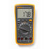Fluke 17B+ Digital Multimeter front view displaying temperature reading on large backlit LCD