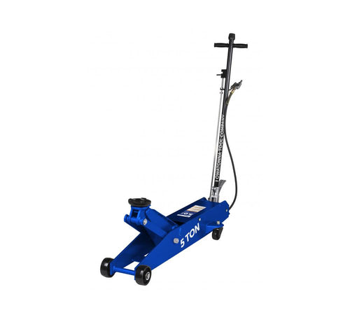 OTC Tools HDJ5P 5 Ton Air/Hydraulic Service Jack, blue steel, T-bar handle with air assist hose