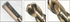 Close-up detail of Ameta Solution HSSCo hex shank, self-centering split point tip, and flute on cobalt drill bit