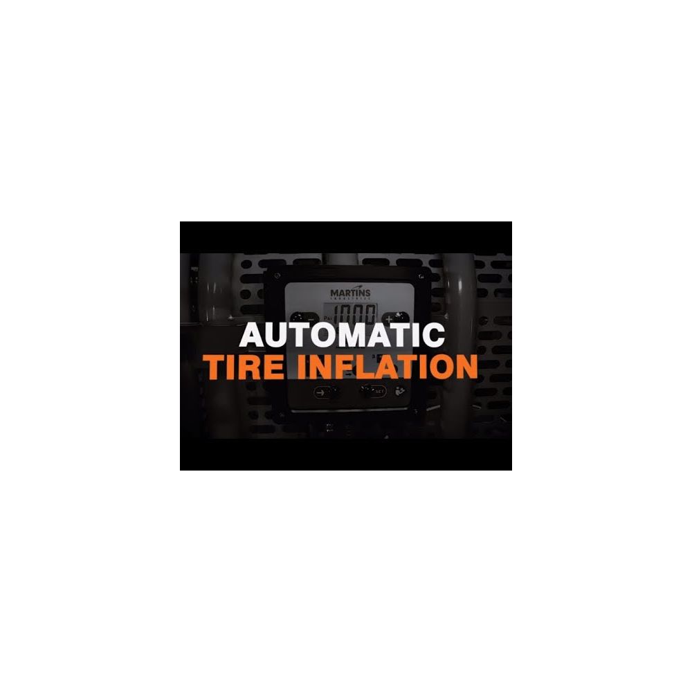 Martins Industries MIC-6HD-KIT automatic tire inflation system promotional image showing inflator LCD display
