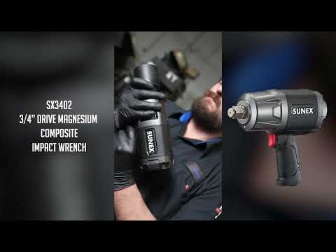 Sunex Tools SX3402 3/4 in Composite Impact Wrench - Specifications Overview