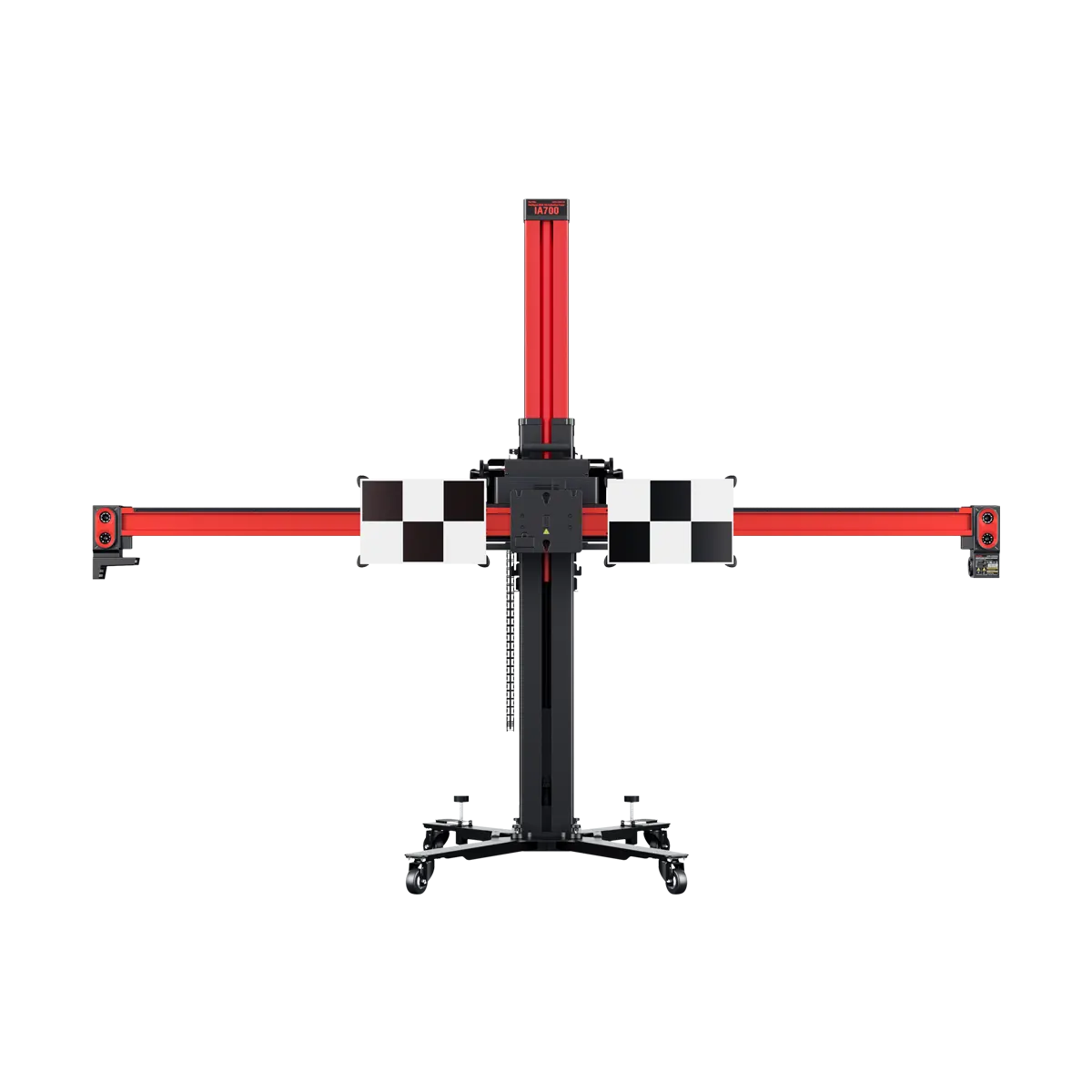 Autel IA700 ADAS calibration frame front view showing extended crossbar arms and calibration targets