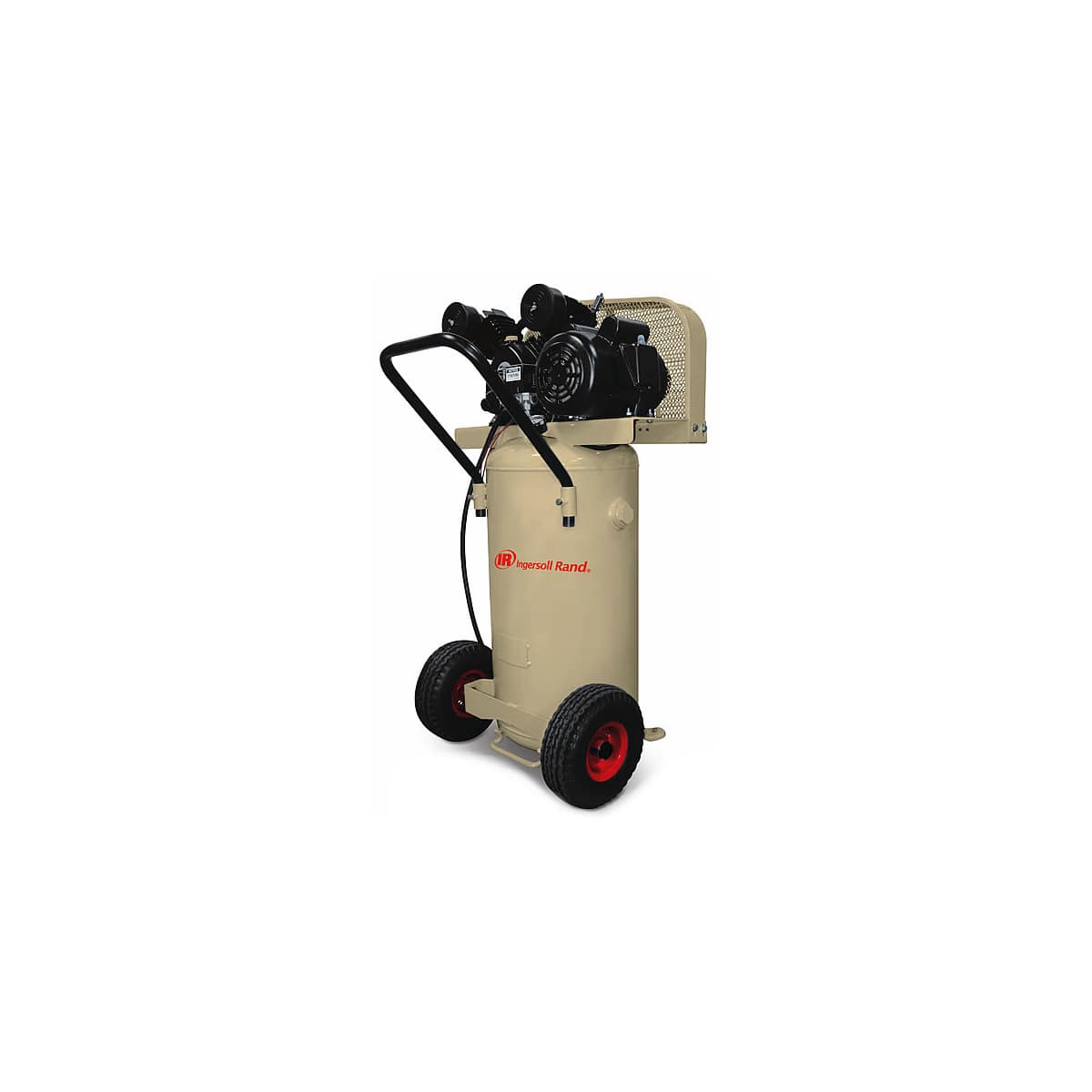 Ingersoll Rand 42663401 2 HP 20 Gal Single-Stage Portable Electric Air Compressor with Vertical Tank and Pneumatic Wheels