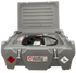 JohnDow Industries JDI-AFT58LP 58-Gallon Low-Profile Diesel Carrytank with lid open, front view