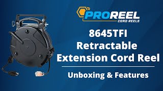 Alert Stamping 8645TFI ProReel Retractable Extension Cord Reel unboxing and features video