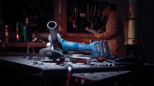 Bosch GWS18V-10PB14 18V Brushless 4-1/2 – 5 In. Angle Grinder Kit with No Lock-On Paddle Switch and (1) CORE18V® 8 Ah High Power Battery