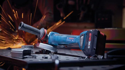 Bosch GWS18V-10PB14 18V Brushless 4-1/2 – 5 In. Angle Grinder Kit with No Lock-On Paddle Switch and (1) CORE18V® 8 Ah High Power Battery