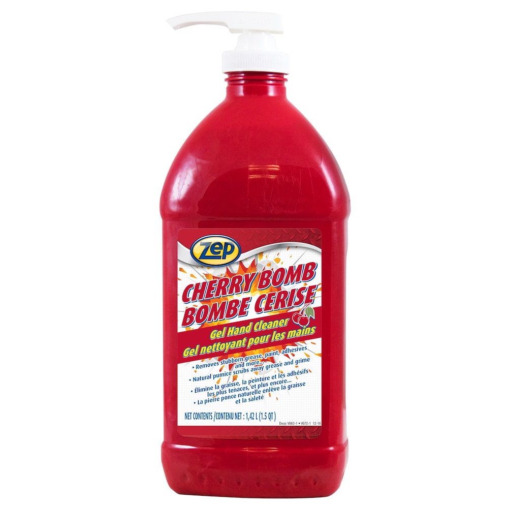 ZEP CACBHC48 Cherry Bomb 1.42L Gel Hand Cleaner pump bottle front view