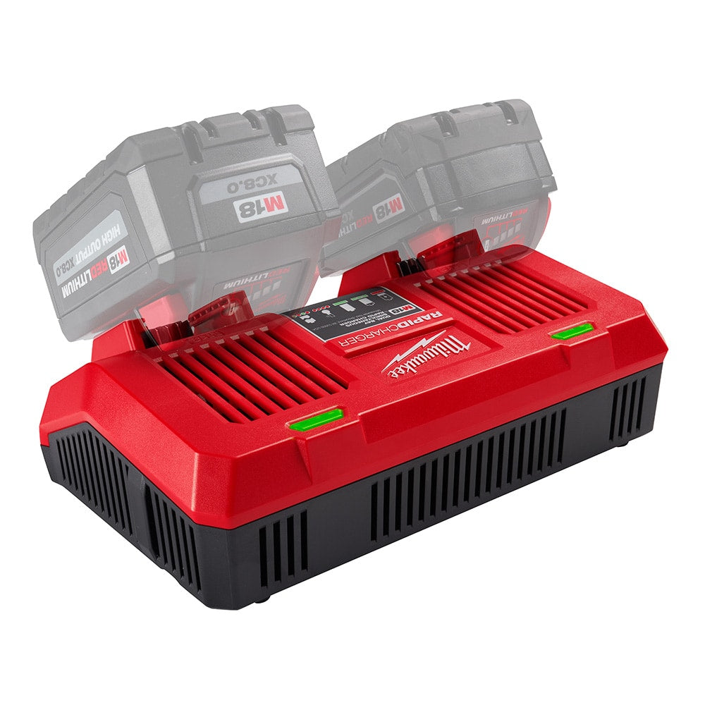 Milwaukee Tool 48-59-1888 M18 18V Li-Ion 8.0 Ah REDLITHIUM FORGE Starter Kit with Dual Bay Rapid Charger (2-Pack)