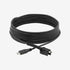 NEXIQ Technologies 401017 USB Mini B (Latching) to USB C Cable, coiled black cable with USB-C and latching USB Mini B connectors