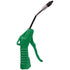 Astro Pneumatic 1717 Deluxe 4" Air Blow Gun in green with angled metal nozzle and removable rubber tip