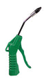 Astro Pneumatic 1717 Deluxe 4" Air Blow Gun in green, side view showing ergonomic grip and angled nozzle