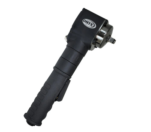 Astro Pneumatic 1838 ONYX 3/8" Nano Angle Impact Wrench 415ft/lb - side profile view showing full length and grip