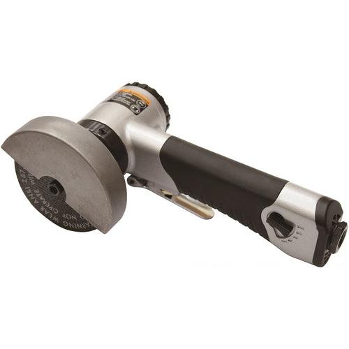Astro Pneumatic AST-209 ONYX In-Line 3" Cut-Off Tool, side view showing wheel guard and rubber grip