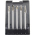Astro Pneumatic AST-2185 carbide burr set five burrs in storage case top view