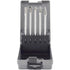 Astro Pneumatic AST-2185 5pc Long Double Cut Carbide Burr Set 4.5 inch open case front view