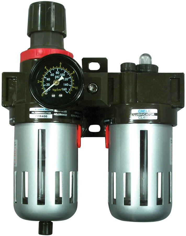 Astro Pneumatic AST-2616 3/8 in Filter Regulator Lubricator with Gauge - alternate view
