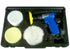 Astro Pneumatic 3055 3-Inch Mini Air Polishing Kit contents laid out in blow molded case