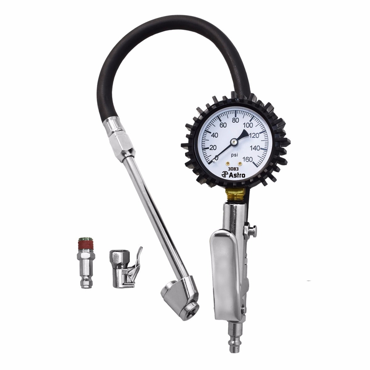Astro Pneumatic Tool 3083 Gonfleur de pneu à cadran 2,5" avec verrouillage et mandrins doubles