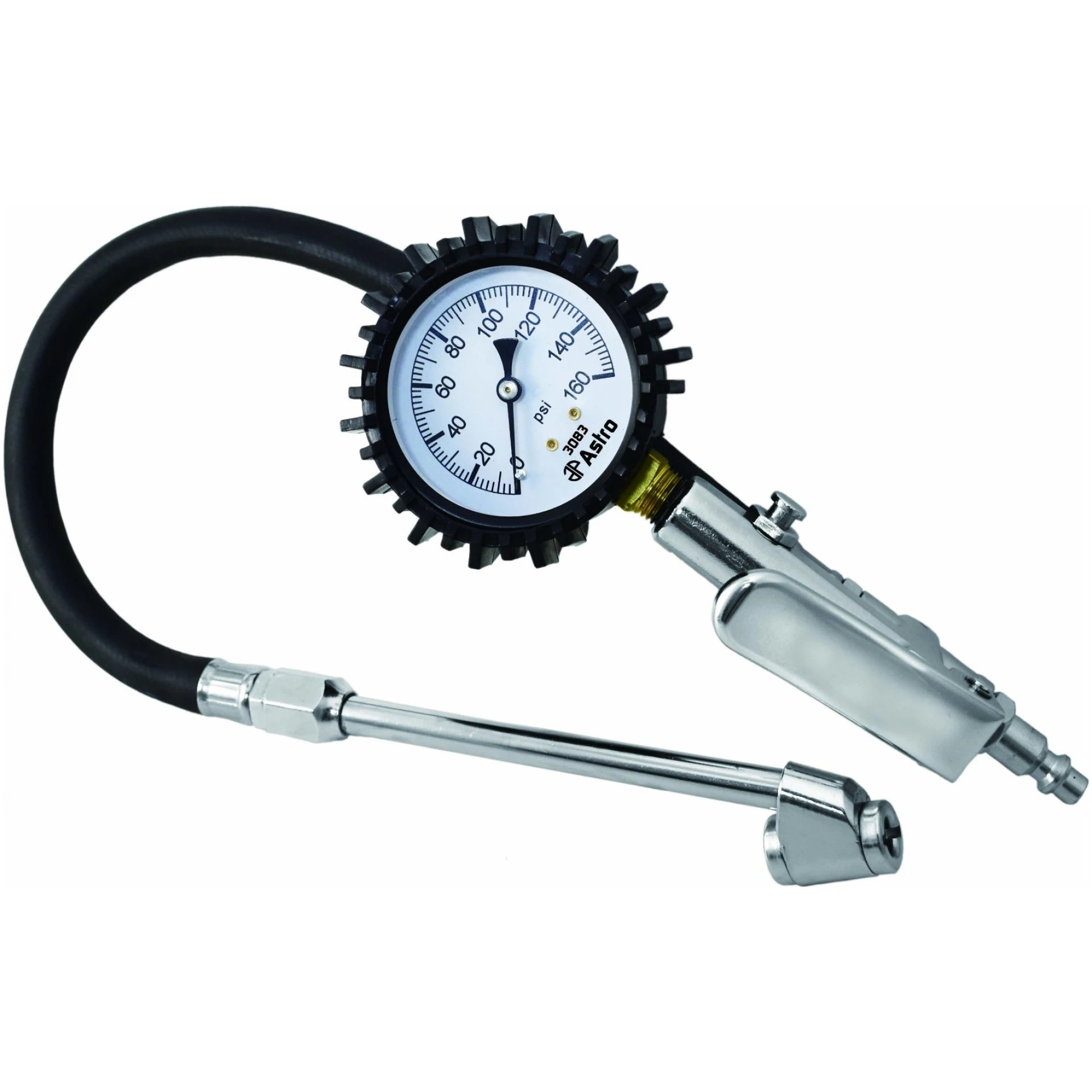 Astro Pneumatic Tool 3083 Gonfleur de pneu à cadran 2,5" avec verrouillage et mandrins doubles